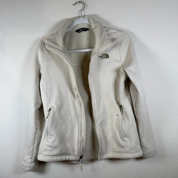 The North Face Women's White Fleece-Lined Jacket Medium - Picture 3 of 8